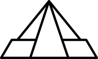 icona del contorno della piramide vettore