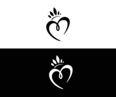 design del logo della lettera m di lusso vettore