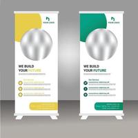 arrotolare il modello di progettazione banner, design moderno x-banner vettore