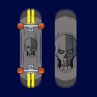 skateboard style halloween vector line neon art potrait logo design colorato con sfondo scuro.