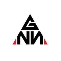 design del logo della lettera del triangolo gnn con forma triangolare. gnn triangolo logo design monogramma. modello di logo vettoriale triangolo gnn con colore rosso. logo triangolare gnn logo semplice, elegante e lussuoso.