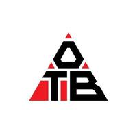 design del logo della lettera del triangolo otb con forma triangolare. monogramma di design del logo del triangolo otb. modello di logo vettoriale triangolo otb con colore rosso. logo triangolare otb logo semplice, elegante e lussuoso.