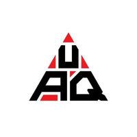 design del logo della lettera del triangolo uaq con forma triangolare. monogramma di design del logo del triangolo uaq. modello di logo vettoriale triangolo uaq con colore rosso. logo triangolare uaq logo semplice, elegante e lussuoso.