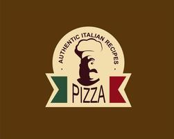 design semplice del modello di logo per pizza vettore