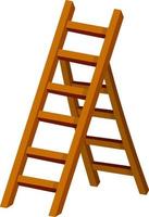 scale in legno marrone. salire al livello superiore. vettore