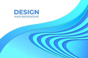 modello di progettazione di sfondo astratto onda blu per volantino, sito Web e banner vettore
