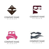 letto minimalista logo immagine design icona vettore