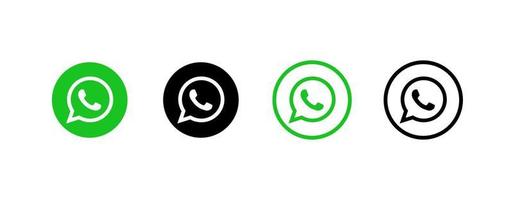 whatsapp icona logo vettoriale su sfondo bianco