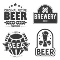 I disegni vettoriali o logo a tema birra sono adatti per etichettare marchi di aziende di bevande e bar