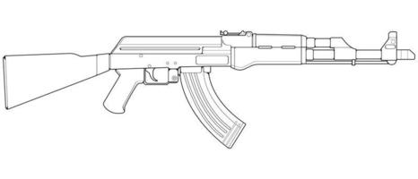 stile artistico della linea di armi da fuoco, pistola da tiro, illustrazione dell'arma, linea vettoriale, illustrazione della pistola, pistola moderna, concetto militare, grafica della pistola per l'addestramento vettore