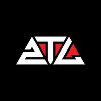 logo della lettera triangolare ztl con forma triangolare. ztl triangolo logo design monogramma. modello di logo vettoriale triangolo ztl con colore rosso. ztl logo triangolare logo semplice, elegante e lussuoso. ztl