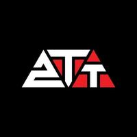 logo della lettera triangolare ztt con forma triangolare. ztt triangolo logo design monogramma. modello di logo vettoriale triangolo ztt con colore rosso. ztt logo triangolare logo semplice, elegante e lussuoso. ztt