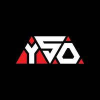 logo della lettera triangolare yso con forma triangolare. yso triangolo logo design monogramma. modello di logo vettoriale triangolo yso con colore rosso. logo triangolare yso logo semplice, elegante e lussuoso. sì