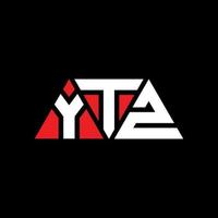 design del logo della lettera del triangolo ytz con forma triangolare. monogramma di design del logo del triangolo ytz. modello di logo vettoriale triangolo ytz con colore rosso. logo triangolare ytz logo semplice, elegante e lussuoso. ytz