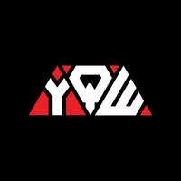 design del logo della lettera triangolare yqw con forma triangolare. monogramma di design del logo del triangolo yqw. modello di logo vettoriale triangolo yqw con colore rosso. logo triangolare yqw logo semplice, elegante e lussuoso. yqw