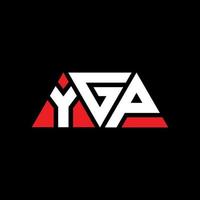 design del logo della lettera del triangolo ygp con forma triangolare. monogramma di design del logo del triangolo ygp. modello di logo vettoriale triangolo ygp con colore rosso. logo triangolare ygp logo semplice, elegante e lussuoso. ygp