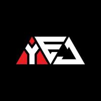 design del logo della lettera del triangolo yej con forma triangolare. yej triangolo logo design monogramma. modello di logo vettoriale triangolo yej con colore rosso. yej logo triangolare logo semplice, elegante e lussuoso. si