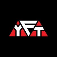 design del logo della lettera triangolare yft con forma triangolare. yft triangolo logo design monogramma. modello di logo vettoriale triangolo yft con colore rosso. logo triangolare yft logo semplice, elegante e lussuoso. yft