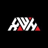 xwh design del logo della lettera triangolare con forma triangolare. monogramma del design del logo del triangolo xwh. modello di logo vettoriale triangolo xwh con colore rosso. xwh logo triangolare logo semplice, elegante e lussuoso. xwh