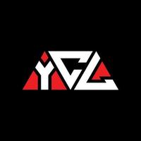 ycl triangolo logo lettera design con forma triangolare. ycl triangolo logo design monogramma. modello di logo vettoriale triangolo ycl con colore rosso. logo triangolare ycl logo semplice, elegante e lussuoso. cl