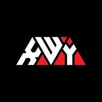 xwy triangolo logo lettera design con forma triangolare. monogramma di design del logo del triangolo xwy. modello di logo vettoriale triangolo xwy con colore rosso. logo triangolare xwy logo semplice, elegante e lussuoso. xwy