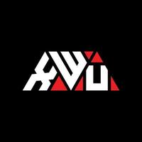 xwu triangolo logo design lettera con forma triangolare. monogramma del design del logo del triangolo xwu. modello di logo vettoriale triangolo xwu con colore rosso. logo triangolare xwu logo semplice, elegante e lussuoso. xwu