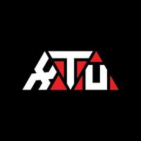 xtu triangolo logo lettera design con forma triangolare. xtu triangolo logo design monogramma. modello di logo vettoriale triangolo xtu con colore rosso. logo triangolare xtu logo semplice, elegante e lussuoso. xtu