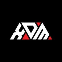 xdm triangolo logo design lettera con forma triangolare. monogramma di design del logo del triangolo xdm. modello di logo vettoriale triangolo xdm con colore rosso. xdm logo triangolare logo semplice, elegante e lussuoso. xdm