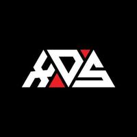 xds triangolo logo lettera design con forma triangolare. monogramma di design del logo del triangolo xds. modello di logo vettoriale triangolo xds con colore rosso. logo triangolare xds logo semplice, elegante e lussuoso. xds