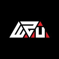 logo della lettera del triangolo wzu con forma triangolare. wzu triangolo logo design monogramma. modello di logo vettoriale triangolo wzu con colore rosso. logo triangolare wzu logo semplice, elegante e lussuoso. wzu