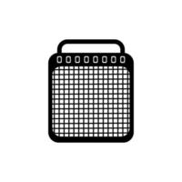 doodle lettore musicale radio boombox vettore