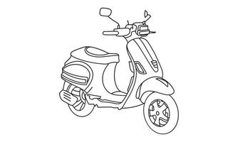 illustrazione di arte della linea di schizzo della bici vettore