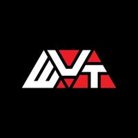 wut triangolo lettera logo design con forma triangolare. monogramma wut triangolo logo design. modello di logo vettoriale triangolo wut con colore rosso. logo triangolare wut logo semplice, elegante e lussuoso. wut