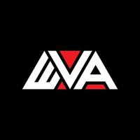logo della lettera triangolare wva con forma triangolare. monogramma wva triangolo logo design. modello di logo vettoriale triangolo wva con colore rosso. logo triangolare wva logo semplice, elegante e lussuoso. wva