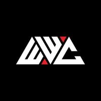 logo della lettera del triangolo wwc con forma triangolare. wwc triangolo logo design monogramma. modello di logo vettoriale triangolo wwc con colore rosso. logo triangolare wwc logo semplice, elegante e lussuoso. wc