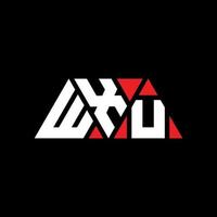 logo della lettera triangolare wxu con forma triangolare. monogramma di design del logo del triangolo wxu. modello di logo vettoriale triangolo wxu con colore rosso. logo triangolare wxu logo semplice, elegante e lussuoso. wxu