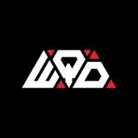 logo della lettera triangolare wqd con forma triangolare. monogramma del design del logo del triangolo wqd. modello di logo vettoriale triangolo wqd con colore rosso. logo triangolare wqd logo semplice, elegante e lussuoso. wqd