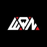 wqn design del logo della lettera triangolare con forma triangolare. wqn triangolo logo design monogramma. modello di logo vettoriale triangolo wqn con colore rosso. logo triangolare wqn logo semplice, elegante e lussuoso. wqn