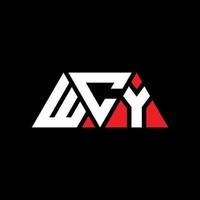 logo della lettera del triangolo wcy con forma triangolare. monogramma wcy triangolo logo design. modello di logo vettoriale triangolo wcy con colore rosso. logo triangolare wcy logo semplice, elegante e lussuoso. wcy