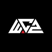 logo della lettera triangolare wcz con forma triangolare. monogramma wcz triangolo logo design. modello di logo vettoriale triangolo wcz con colore rosso. logo triangolare wcz logo semplice, elegante e lussuoso. wcz