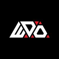 logo della lettera triangolare wdo con forma triangolare. wdo triangolo logo design monogramma. modello di logo vettoriale triangolo wdo con colore rosso. logo triangolare wdo logo semplice, elegante e lussuoso. wdo