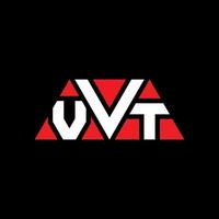 design del logo della lettera del triangolo vvt con forma triangolare. monogramma di design del logo del triangolo vvt. modello di logo vettoriale triangolo vvt con colore rosso. logo triangolare vvt logo semplice, elegante e lussuoso. vvt