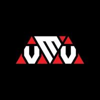 design del logo della lettera del triangolo vmv con forma triangolare. monogramma di design del logo del triangolo vmv. modello di logo vettoriale triangolo vmv con colore rosso. logo triangolare vmv logo semplice, elegante e lussuoso. vmv
