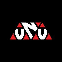 design del logo della lettera del triangolo vnv con forma triangolare. monogramma di design del logo del triangolo vnv. modello di logo vettoriale triangolo vnv con colore rosso. logo triangolare vnv logo semplice, elegante e lussuoso. vnv