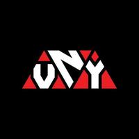 design del logo della lettera del triangolo vny con forma triangolare. vny triangolo logo design monogramma. modello di logo vettoriale triangolo vny con colore rosso. logo triangolare vny logo semplice, elegante e lussuoso. vny