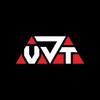 design del logo della lettera del triangolo vjt con forma triangolare. vjt triangolo logo design monogramma. modello di logo vettoriale triangolo vjt con colore rosso. vjt logo triangolare logo semplice, elegante e lussuoso. vjt