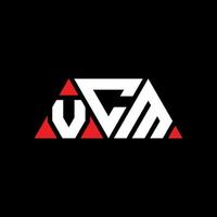design del logo della lettera del triangolo vcm con forma triangolare. monogramma di design con logo triangolo vcm. modello di logo vettoriale triangolo vcm con colore rosso. logo triangolare vcm logo semplice, elegante e lussuoso. vcm