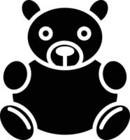 icona del vettore del glifo dell'orsacchiotto
