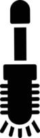icona del glifo con lo spazzolino da toilette vettore