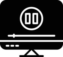 icona del glifo vettoriale del computer